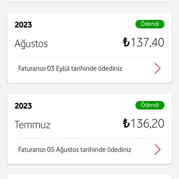 Vodafone Yüksek Tarife Değişikliği