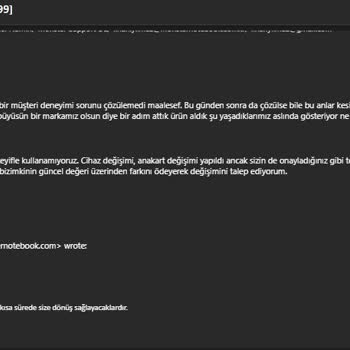 Monster Notebook Tulpar V20.3 Sorunlu Seri Ürün