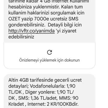 Vodafone Tarife Yeniletmeme Problemi