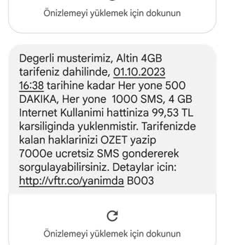 Vodafone Tarife Yeniletmeme Problemi