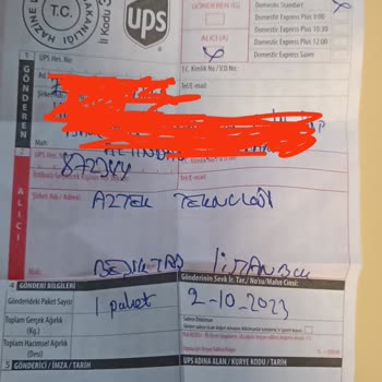 UPS Türkiye Kargom Kayıp Oldu
