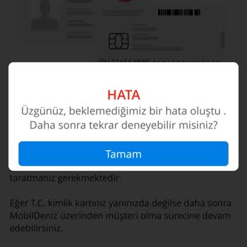 Denizbank Mobilden Müşteri Olmak İmkansız