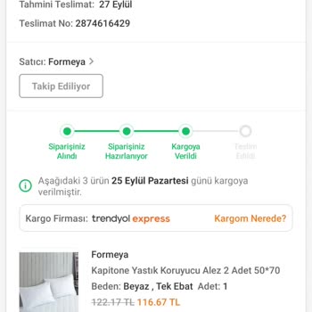 Trendyol Sipariş Ve Trendyol Express Kargo Mağduriyeti