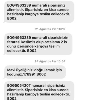Maviden Elime Ulaşmayan Ürün