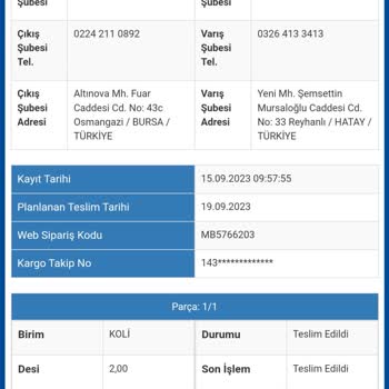 Sürat Kargo Kargom Teslim Edilmedi