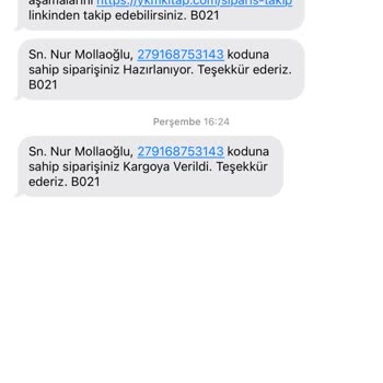YKM Kitap Gelmeyen Sipariş