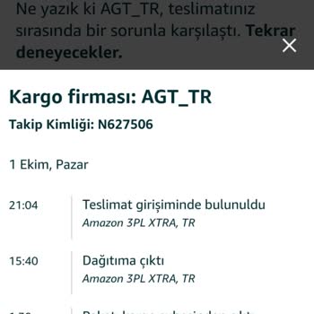 AGT Kurye (aynigunteslim.com) AGT-TR Yalan Beyan Ve Bilgi Eksikliği