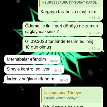 LESEQUENCE Ücret İadesi 35 Gün Olmasına Rağmen Hala Yapılmadı Ve İlgilenilmiyor