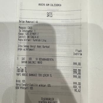 Calzedonia Etiket Fiyatında Yazan Tutarı İki Katı Karttan Çekti