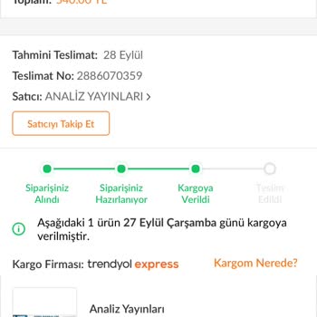 Trendyol'dan Beklediğim Ürün Hala Gelmedi