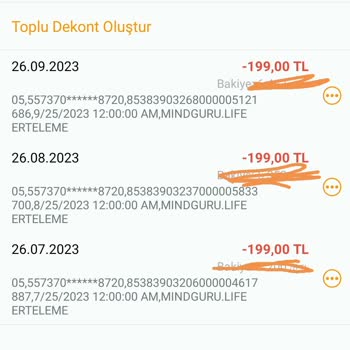 Mindguru İzinsiz Çekilen Para İadesi