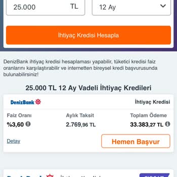 Denizbank Yeni Müşterilere Özel 10.000 TL 6 Ay 0 Faiz Kredi Kampanyası
