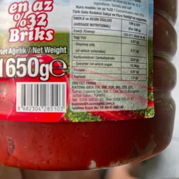 Kazova Gıda Kazova Domates Salçası İçinden Çıkan Kıtır Kıtır Cisimler