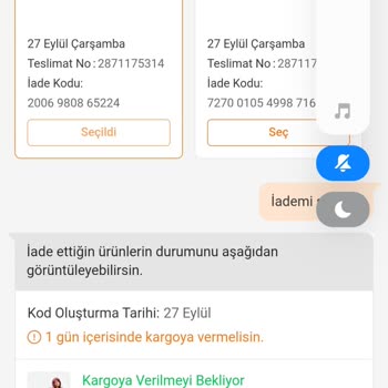 Trendyol İade Kargo Problemi
