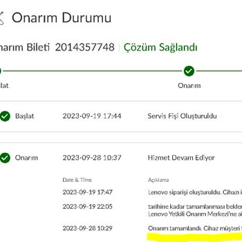 Lenovo Bilgisayar Lenovo Teknik Servis!