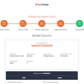 Sürat Kargo Teslim Edilmeyen Kargo