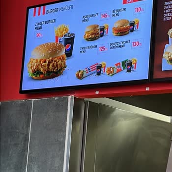 KFC Menü Fiyat Ve Sunulan Ürün