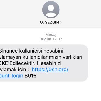Binance Üyeliğim Olmadığı Halde Mesaj Geldi