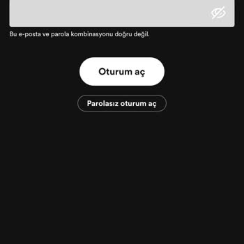 Spotify Mail İle Giriş Sorunu