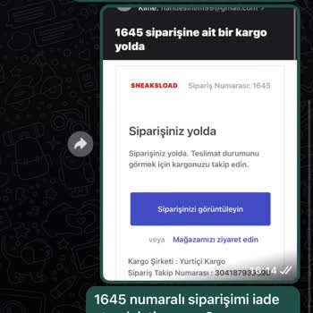 Sneaksload'a İade İçin Yazıyorum Ama Cevap Vermiyorlar