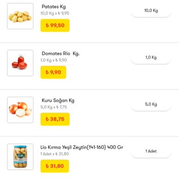 Cepte Şok Uygulaması Sipariş Sorunu