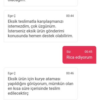Yemeksepeti Market Eksik Ürün Getirilmesi