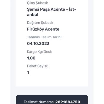 Sürat Kargo Firuzköy Dağıtıma Çıkarmıyor!