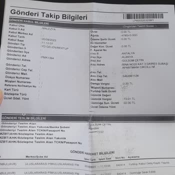 PTT Kargo Yanlış Adrese Bırakılan Ürün