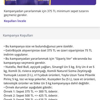 Getir Hediye Çeki Kullanımı