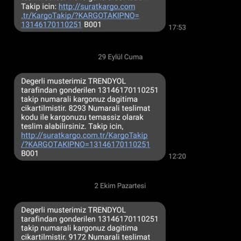 Sürat Kargo Kargo Teslim Edilmedi.