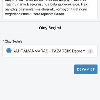 E-Devlet (Turkiye.gov.tr) Hak Sahipliği Başvuru Sayfasında Tanımlı Olmayan Bir Hata Oluştu Diyor