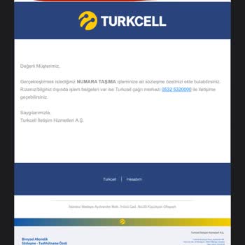 Turkcell Hat Taşıma Sorunsalı