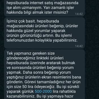 Hepsiburada Mesaj Geldi Yarı Zamanlı İ