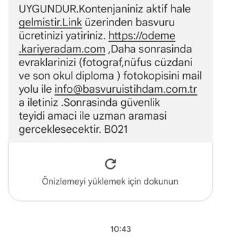 Teşvik Programı Asılsız İş Başvuru İlanı