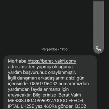 Berat Vakfı Papara Burs Açıklama