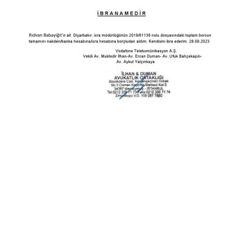 Vodafone 2019/61136 Numaralı Kapanmayan Dosya