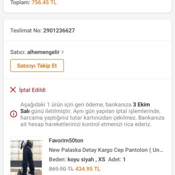 Trendyol'dan Param Hesabıma Yatırılmıyor