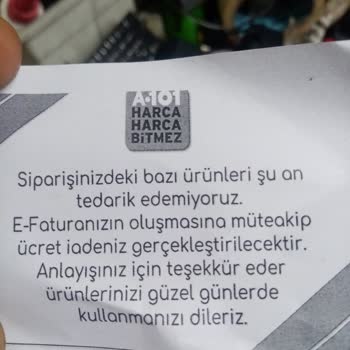 A101 Eksik Ürün. İade Edilmeyen Bedeli