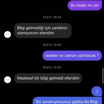 Sehrimodabutik İade Parasını Yatırmıyor