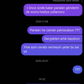 Sehrimodabutik İade Parasını Yatırmıyor