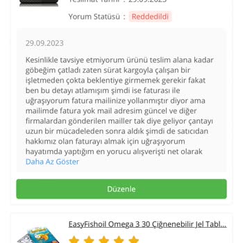 Çiçek Sepeti Faturamı Yollamıyor Ve Yorumlarımı Yayımlamıyor!