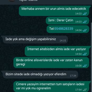 Tuğralı Tesettür İade Kabul Etmiyor