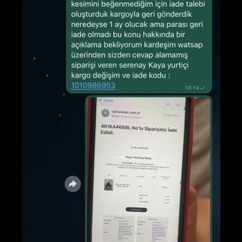 Oyku Wear Yasal Sürelerden Bir Haber Ücret İadem Bir Aydır Yatmadı