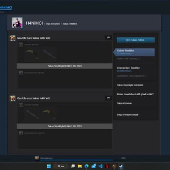 Steam Arkadaşıma Gönderdiğim Takas Başkasına Gitti
