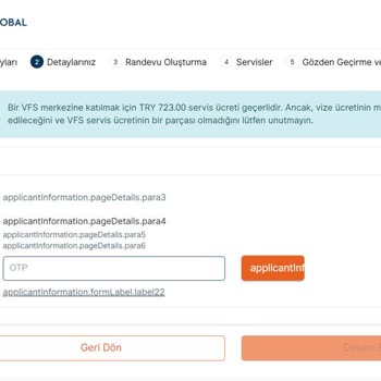 VFS Global Randevu Sitesi Çalışmıyor