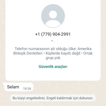 WhatsApp Ta Yabancı Ülke Kodlu Mesaj