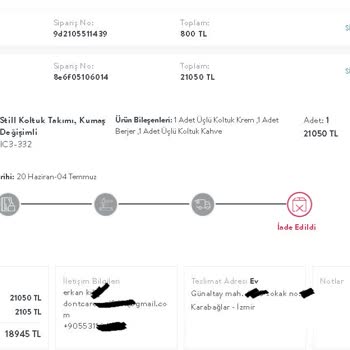 Vivense Mobilya Depodaki Ürünümü Teslim Etmedi