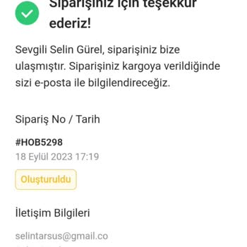 House Of Bijuteri Ürün Gelmedi Ücret İadesi İstiyorum