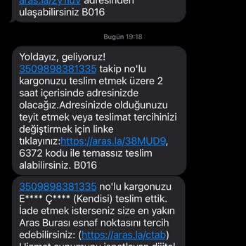 Aras Kargo Aras Altınyol İzmir Şube Teslim Etmediği Halde Teslim Edildi Görünüyor