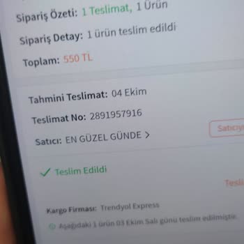 Trendyol Ürünüm Teslim Edildi Yazıyor Ama Bana Ürün Verilmedi